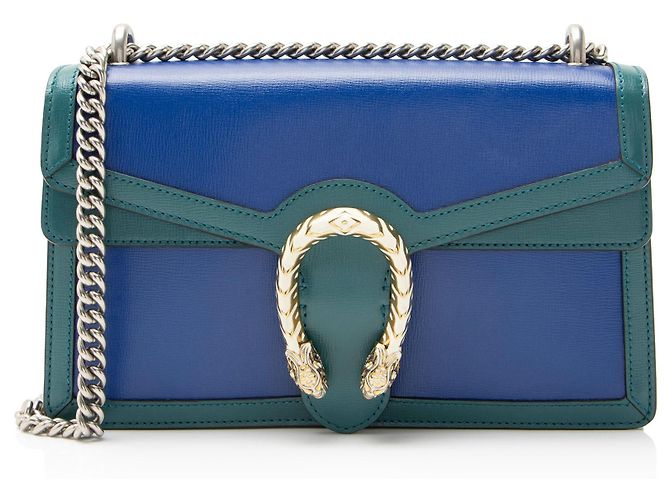 Gucci Leather Dionysus Medium Shoulder Bag Blue