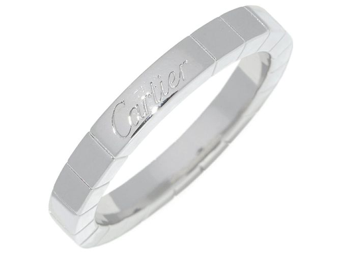 Cartier Lanieres Pt950 Ring Größe 54 Silber Metallisch