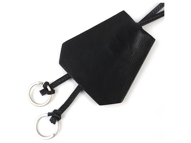 Colar de couro Clochette Hermès Preto
