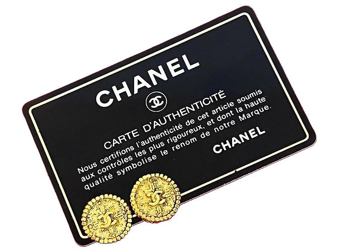 Orecchini Coco Mark di Chanel D'oro Metallico