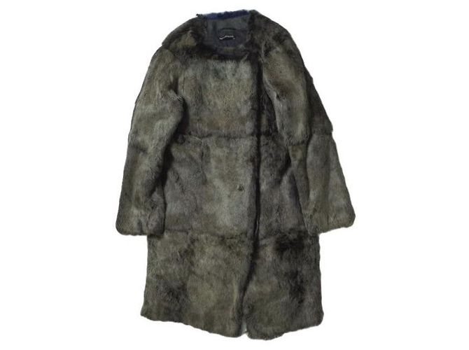 Autre Marque Abrigo de piel de conejo INES＆MARECHAL Gris