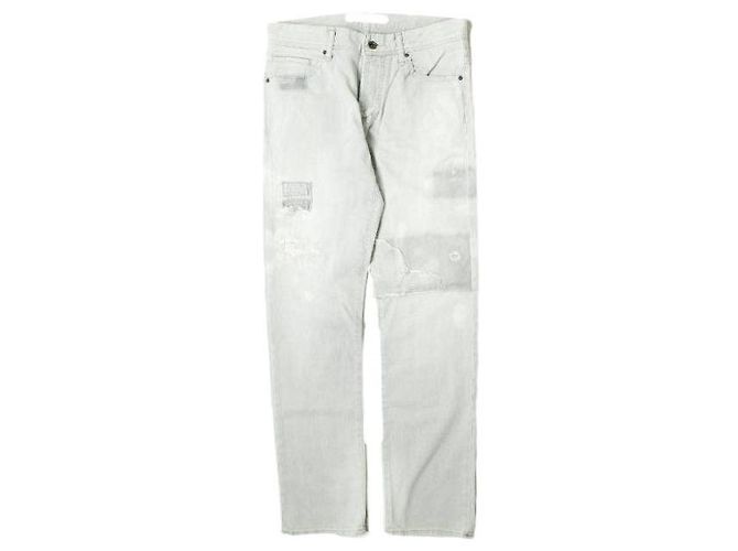 Autre Marque Pantalones de mezclilla de algodón elástico rectos Castaño