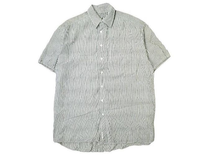 Autre Marque WHITELAND Kurzarmhemd aus Baumwolle und Polyester Weiß Grau