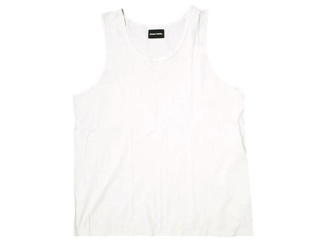 Autre Marque Top sin mangas de seda y algodón Danke Schon Blanco