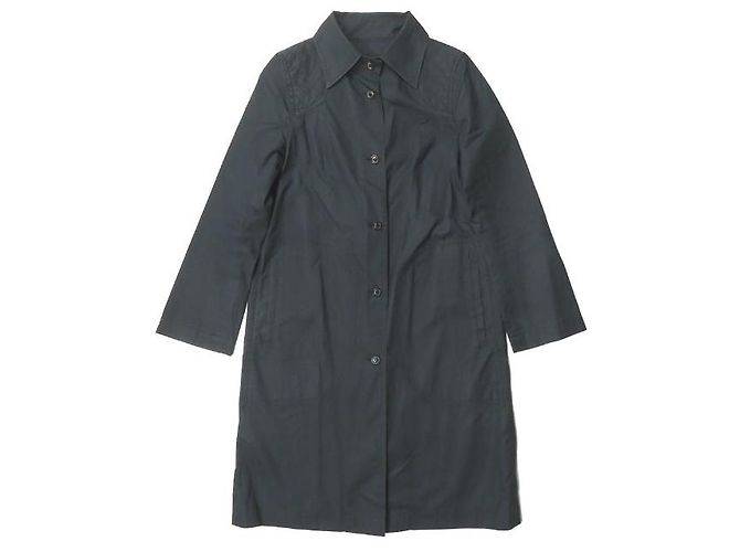 Autre Marque Abrigo de algodón de botonadura sencilla Sally Scott Azul Azul marino