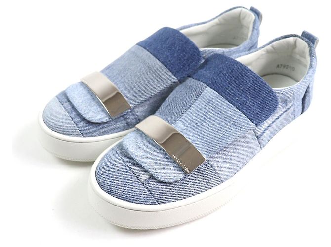 Autre Marque Patchwork-Denim-Sneaker Sergio Rossi Levis sr1 ADDICT Blau