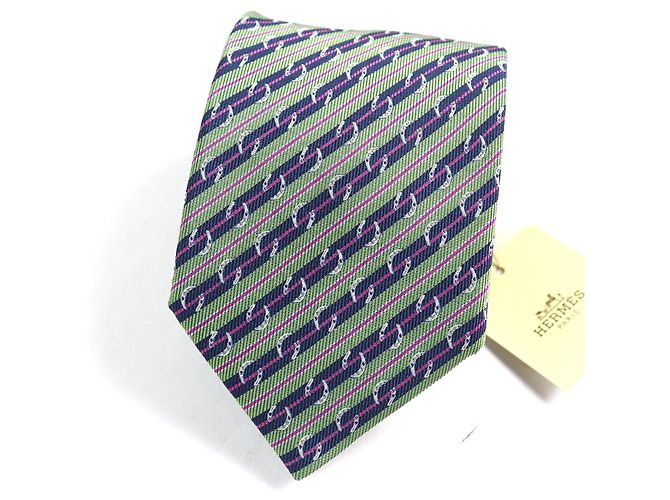 Gravata de seda pesada Hermès Multicor