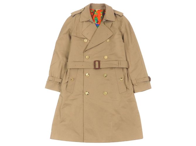 Casaco Trench de Algodão Gucci Bege