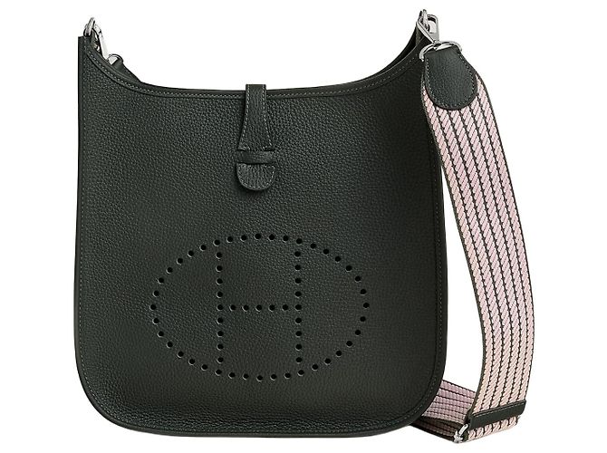 Bolsa transversal Hermès Evelyne 16 Amazone em couro Clémence. NOVA Verde escuro