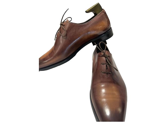Scarpe Oxford Berluti Alessandro démesure pelle marrone