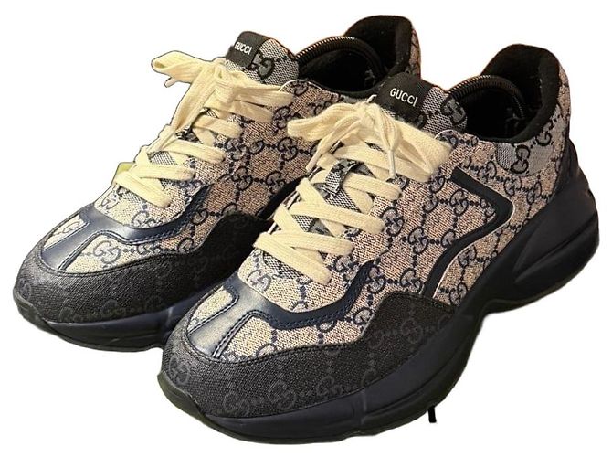 Gucci GG Canvas Sneaker Blau Beige