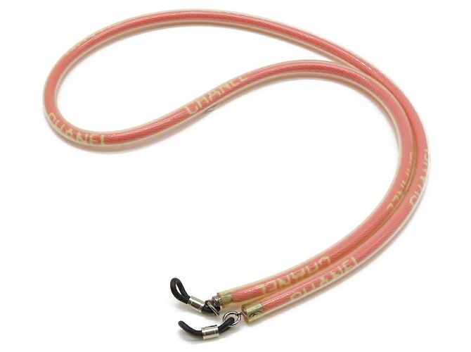 Classique Chaîne de lunettes en toile Chanel Rose 