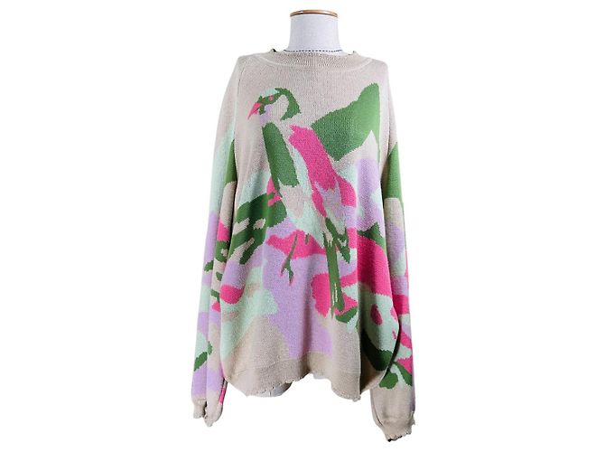 Henrik Vibskov Intarsia Strickpullover Wolle Mehrfarben