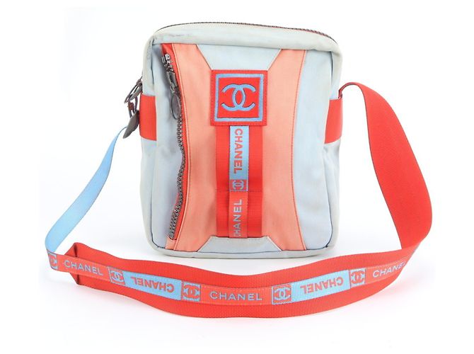 Bolso de Hombro para Hombre Chanel Roja Azul claro