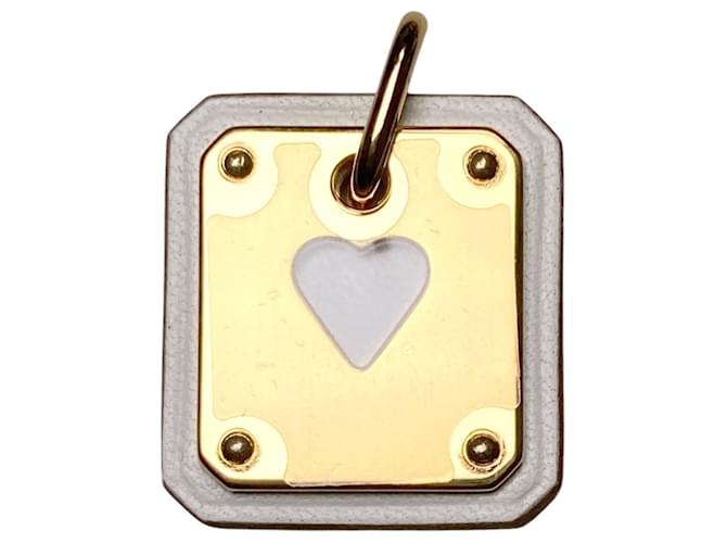 Hermès Pendentif Motif Coeur As de Coeur PM Hermes Blanc 