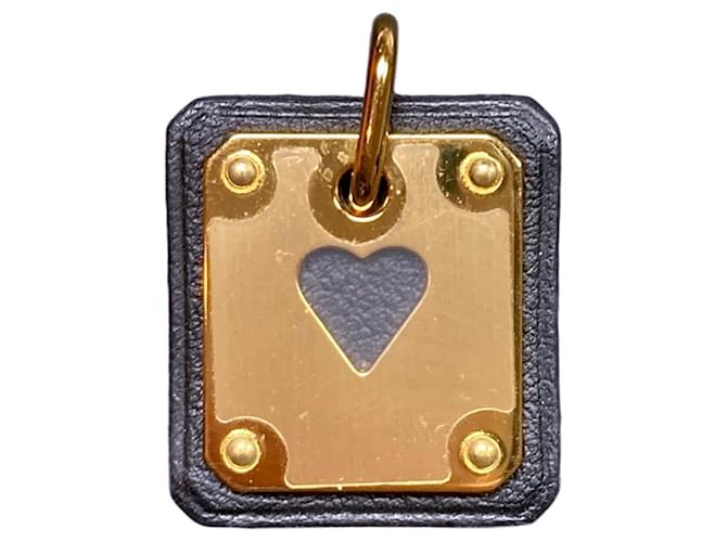 Hermès Pendente Motivo Cuore PM As de Coeur HERMES Nero D'oro 
