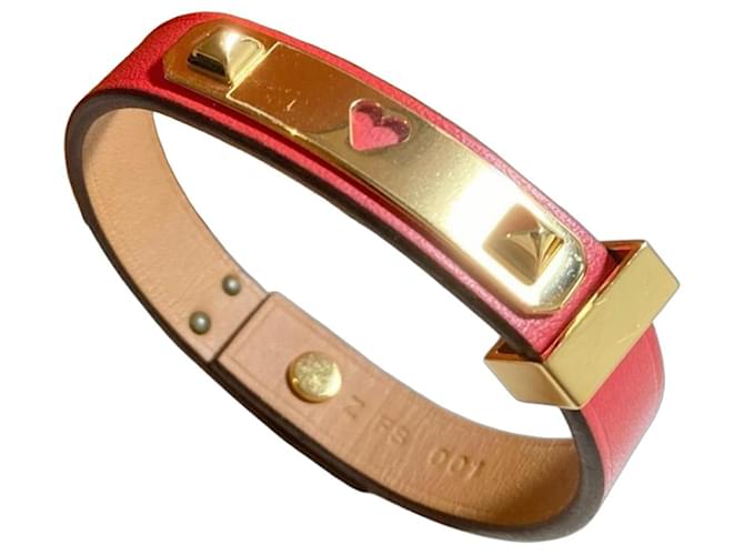 Pulsera charm con motivo de corazón As de Coeur de Hermès Roja 