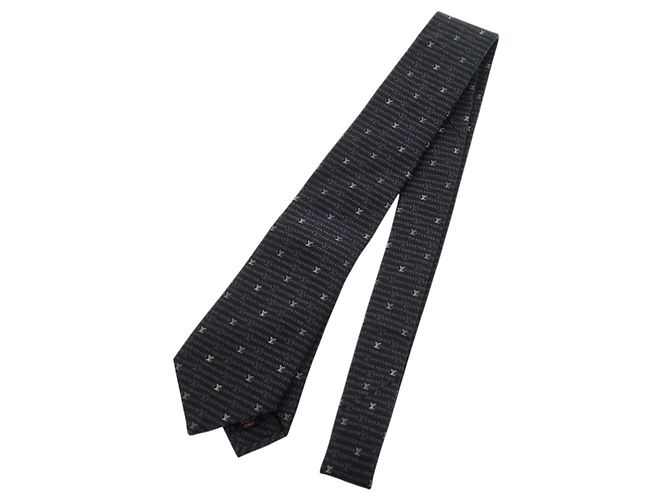 Cravatta in seta nera Louis Vuitton Nero