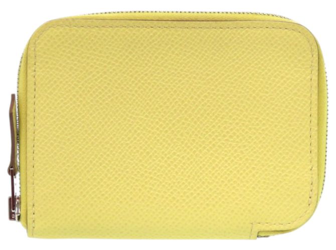 Monedero Azap Mini de Hermès en cuero Epsom amarillo
