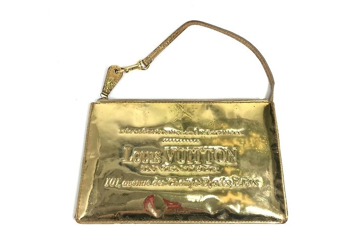 Borsa a mano Pochette Plat Miroir Monogram Louis Vuitton D'oro