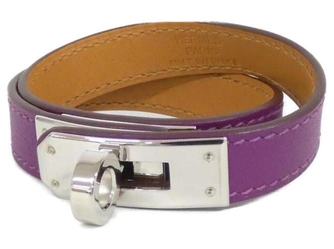 Pulseira Charm Double Tour Kelly da Hermès Roxo
