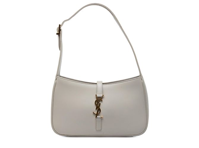 Saint Laurent Bolsa Le 5 a 7 em couro de bezerro liso cinza Marrom