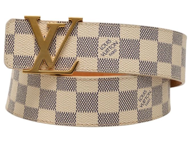 Cinturón Initiales Damier Azur Beige Louis Vuitton
