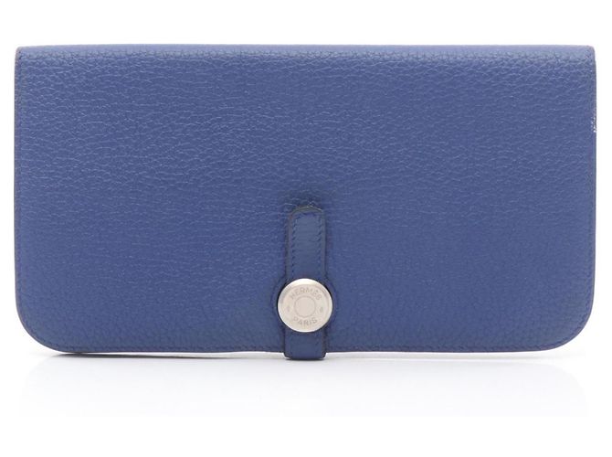 Hermès Hermes Dogon Long Bi-fold Wallet Blue