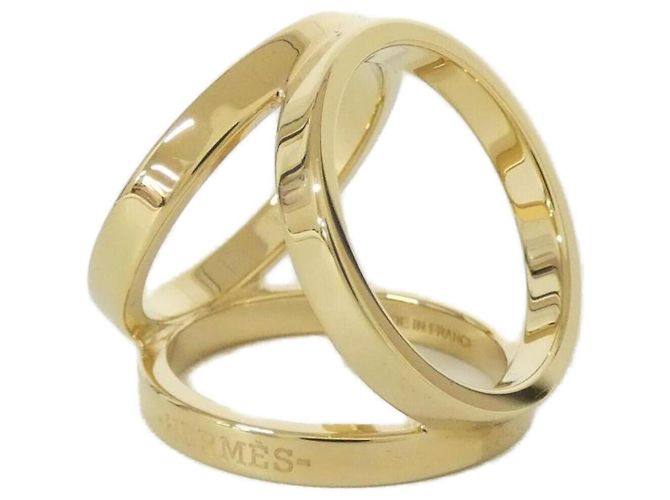 Ring Hermès Sciarpa Muffler Anello Hermes Trio 601472S D'oro