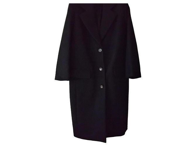 The Row T.8 Wool Coat Black