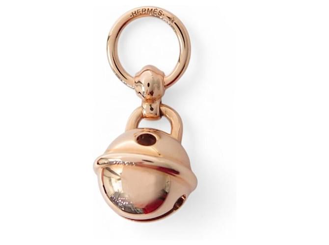 Hermès NEW HERMES PENDANT BELL CHARM ROSE GOLD METAL TWILLY RING CHARMS Golden