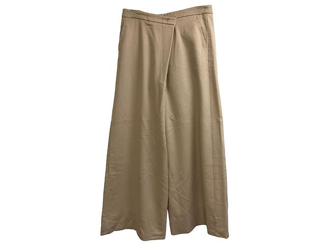 Calça Larga Max Mara em Bege Camelo