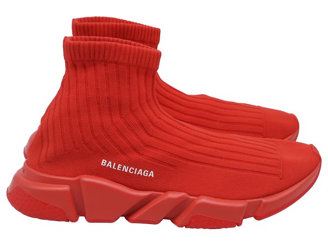 Baskets Speed Balenciaga en polyester rouge