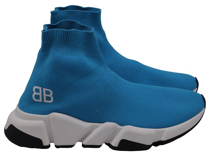 Balenciaga Speed Trainer Schuhe aus blauer Polyester
