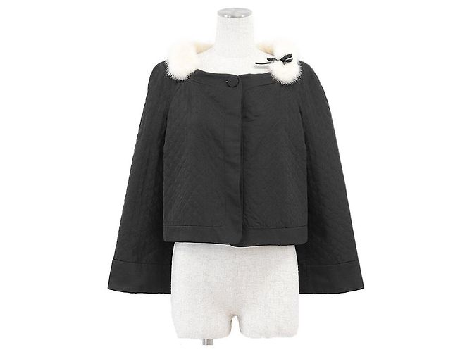 Giacca 2 in 1 in misto seta Salvatore Ferragamo Nero Crudo