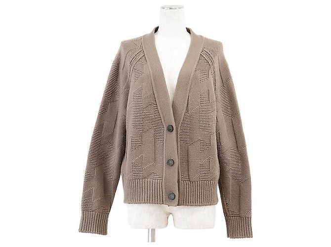 Hermès Hermes Wollstrickjacke Braun