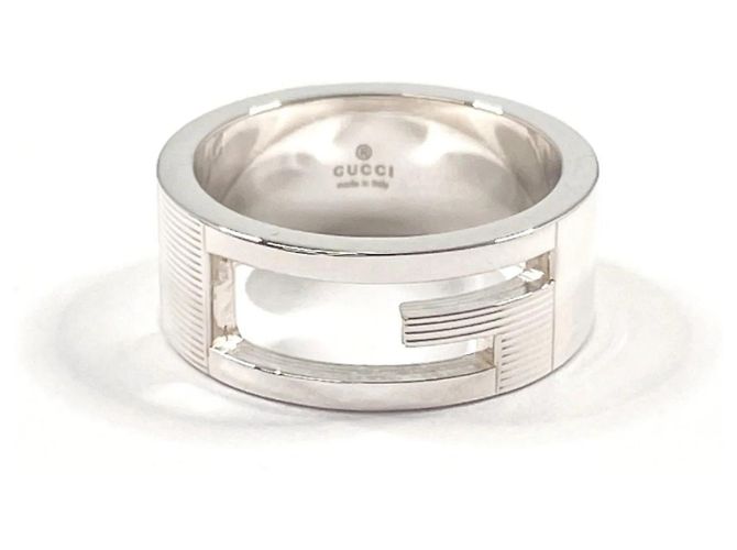 Bague G découpée de marque GUCCI Argenté