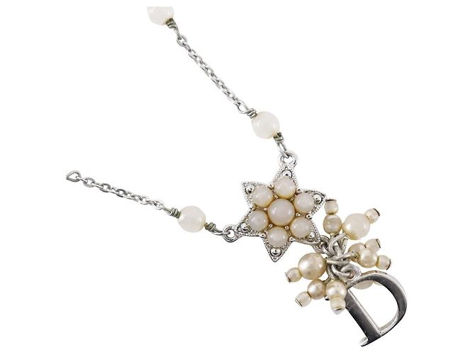 Dior Sternmotiv Halskette Silber