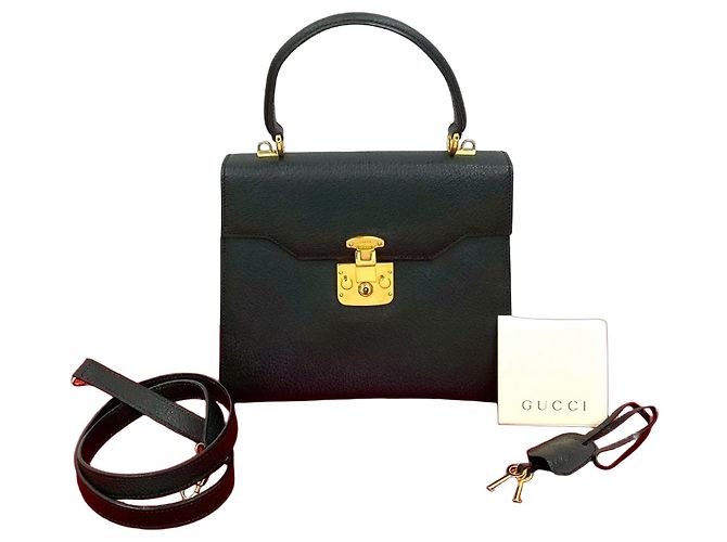 Bolsa 2way de couro Gucci Lady Lock Preto