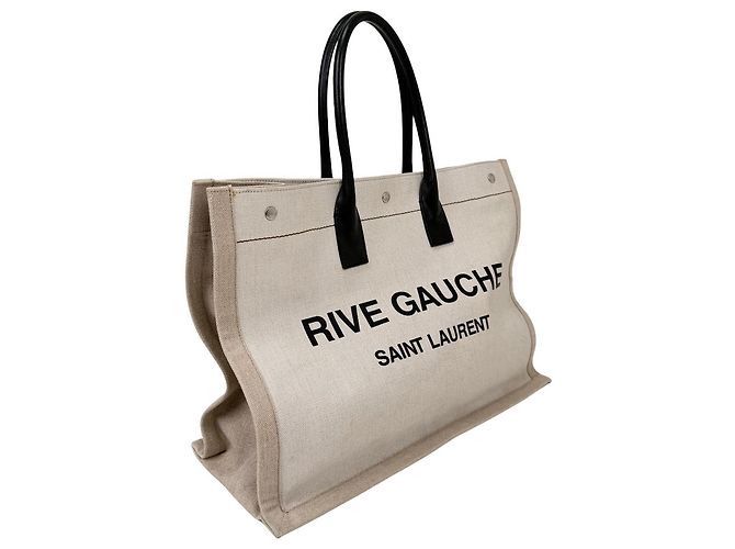 Cabas Rive Gauche Borsa Tote Saint Laurent Rive Gauche Beige