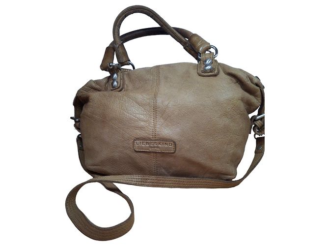 Bolso de cuero Liebeskind Berlin Beige Camello