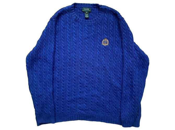 Blauer Baumwollpullover Ralph Lauren