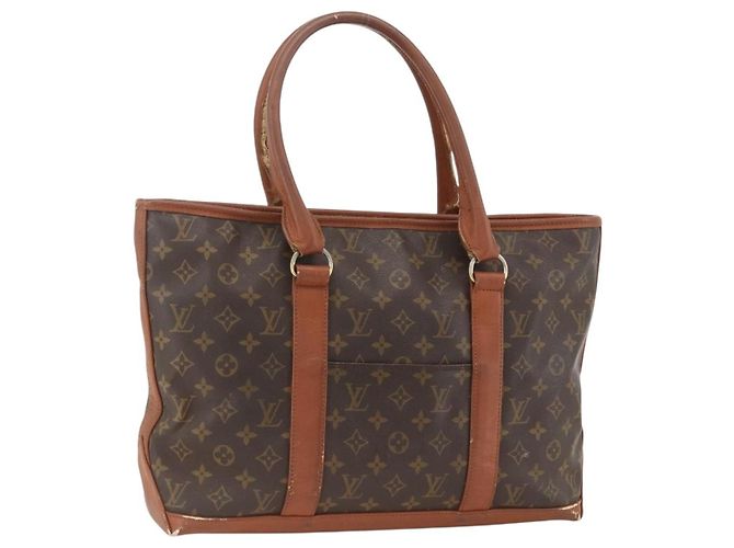 LOUIS VUITTON Bolsa de Mão Weekend PM Monogram M42425 LV Auth BSZ137 Monograma