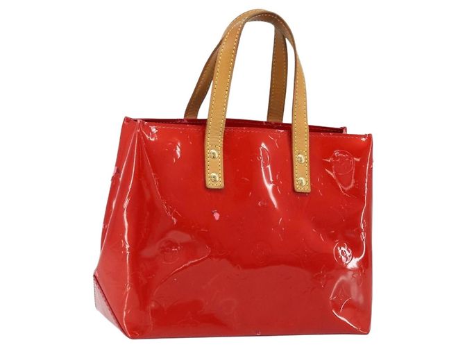 LOUIS VUITTON Monogram Vernis Reade PM Handtasche Rot M91088 LV Auth mr2188