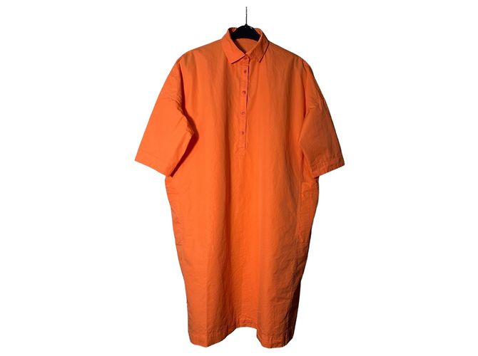 Vestido Casey-Casey February H Card Naranja Algodón