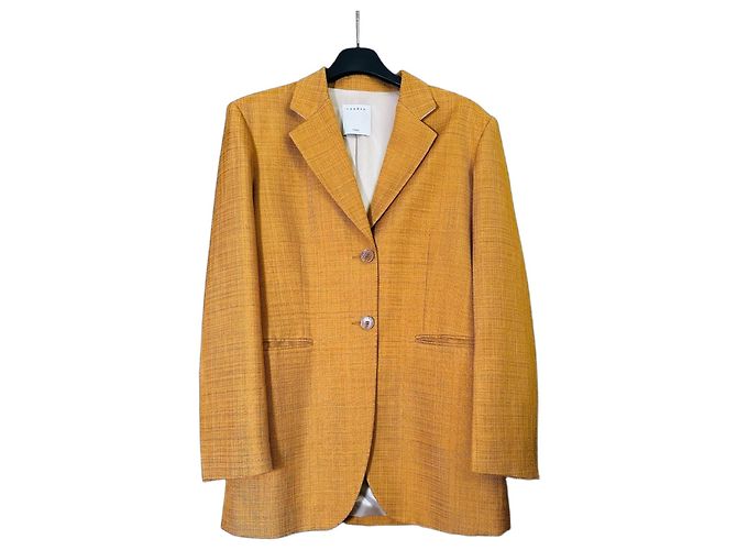 Blazer Sandro Giallo Senape a Un Bottone