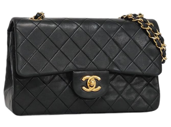 Chanel Timeless - Bolso Clásico de Doble Solapa de Cuero 23 Negro