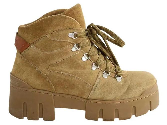 Isabel Marant Botas de amarrar caqui