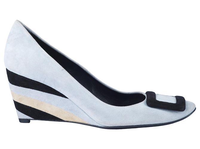 Roger Vivier Trompette Talons Compensés Noirs à Boucle