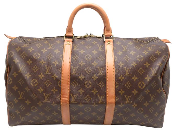 Bolso Boston Keepall 50 Louis Vuitton Castaño